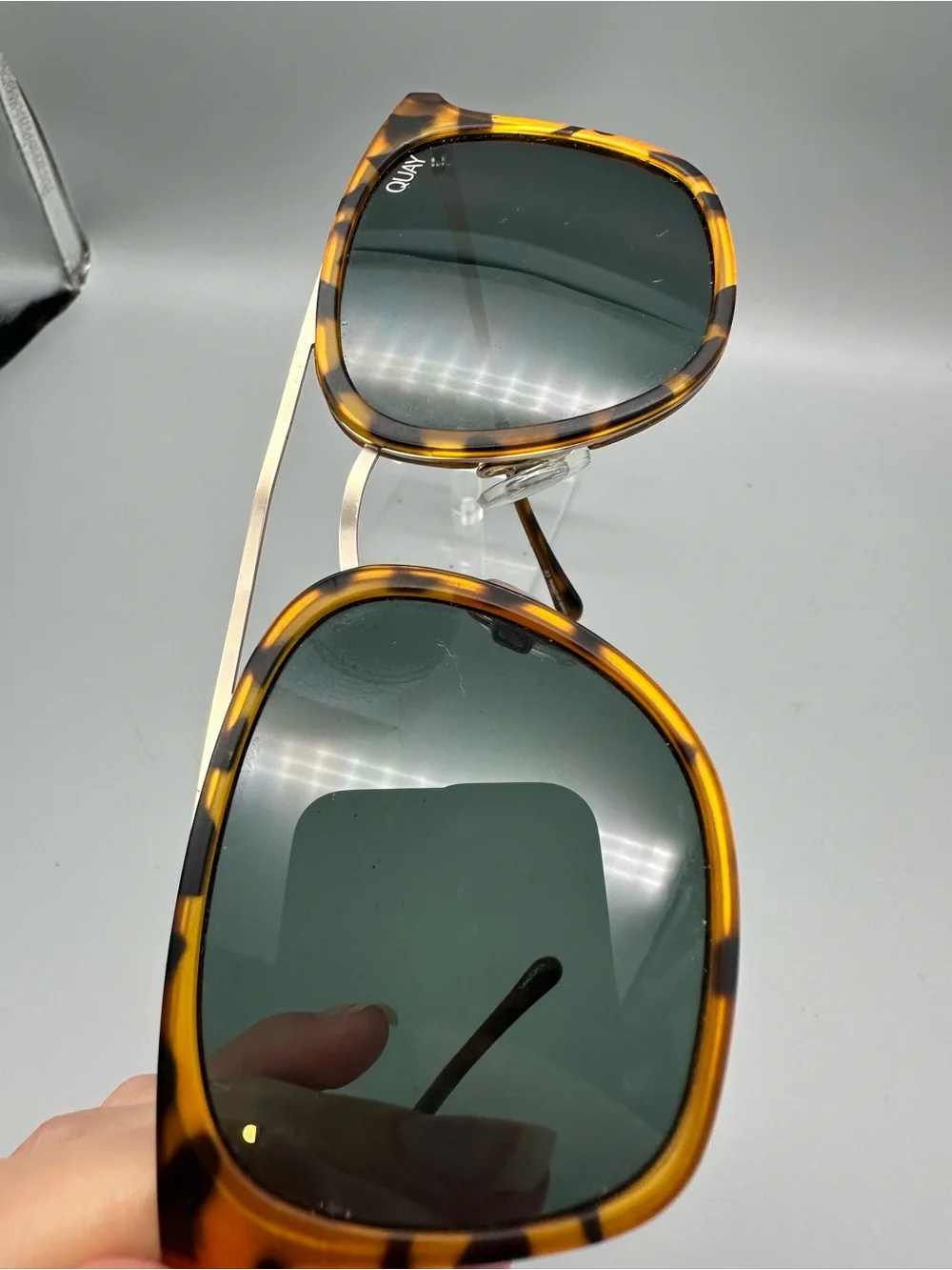 Quay Australia Byron Sunglasses Tortoise Shell Gold Double Bridge